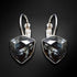 Серьги "Bermudu Trīsstūris (Silver Night)" с кристаллами Swarovski™